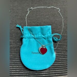 Tiffany & Co. Return to Tiffany small Double Red Heart Charms necklace